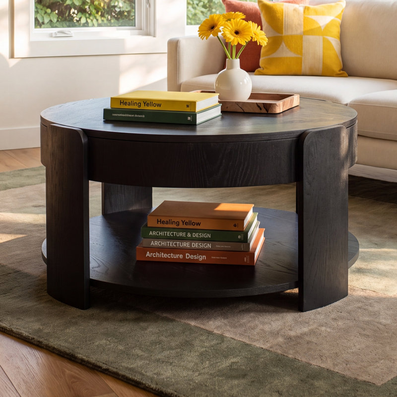 Islay Single Coffee Table, 18" H x 34.75" L x 34.75" W