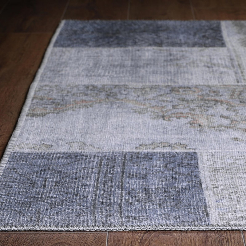 Luxurious Machine Washable Area Rug, 4.9 x 7.5 Feet, 100% Polyester, 1850 g/m², Pile Height: 0.2 inches | Eco-Friendly Recycled Poly Cotton Backing | Perfect for Living Room & Bedroom, Soft and Durable Design