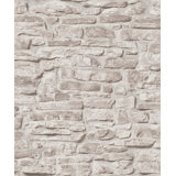 Bricks and More Collection Rustic Stone Wall Wallpaper Roll