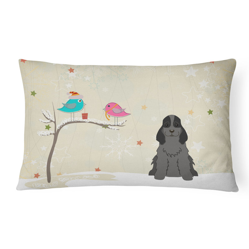 Coussin lombaire intérieur/extérieur neutre de noël, Noir