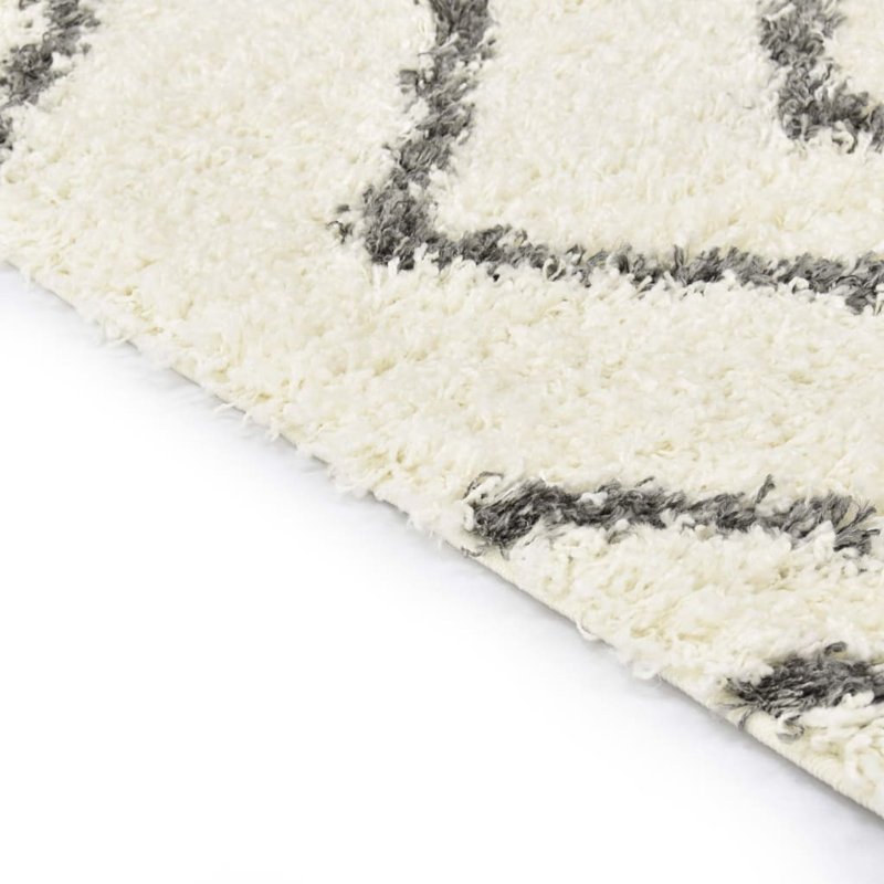 Abana Geometric Shag Area Rug, Rectangle 140cm x 200cm