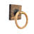 Rustic Wall-Mounted Pipe Hook, 100% Spruce Wood & Metal/Rope, 5.5 x 5.5 x 3.9 inches | Total Bearing Capacity: 11 lbs | Stylish Walnut Finish, Perfect for Home Décor & Organizing, Durable & Functional Design