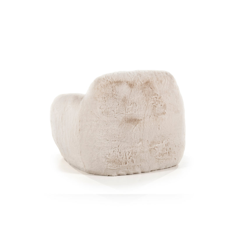 Lounge Chair, Beige Polyester