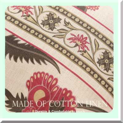 Vintage Bird and Floral Charm Pillowcase - Linen Cover for Couch Bed Living Room Outdoor Decor - Pendant Square Throw Pillow Cover