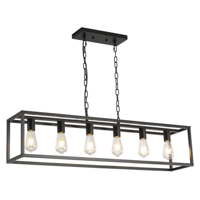 Luminaire suspendu 6 lumières pour îlot de cuisine