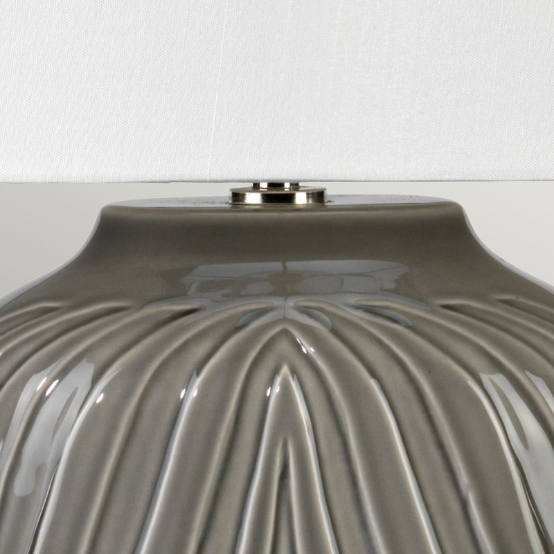 Athanassia Porcelain Table Lamp, Grey, White