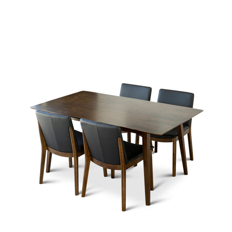 Ensemble repas pour 4 personnes Cobhan, Noyer