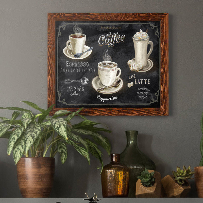 «Coffee Trio», reproduction d'impression sur toile, Érable, H 20 po x l 17 po x P 1,5 po