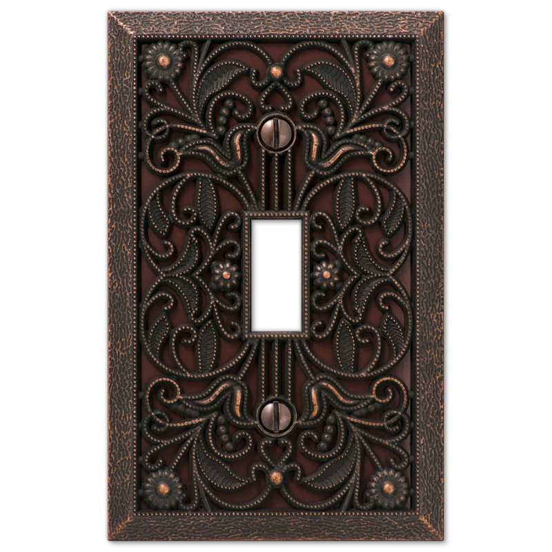 Filigree 2-Gang Toggle Light Switch Wall Plate