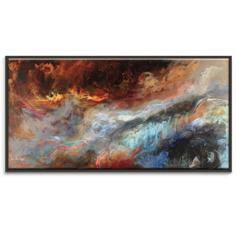 John Louis Lloyd - Painting on Canvas, 31cm H x 61cm W, Timber Floater Frame