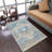 Crayton Machine Made Washable POLYESTER AREA RUGS - Rectangle | Blue | Classic Oriental Traditional Design, Low Pile Machine Made Area Rugs for Living Room, Bed Room-30779316