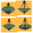 24" Wide 5 Light Dimmable Stained Glass Inverted Chandelier  For Dining Room, Living Room, Kitchen Entryway