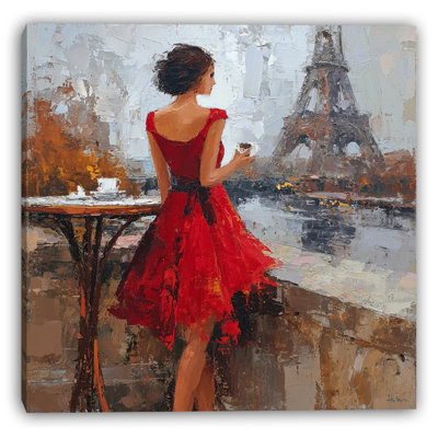 Art mural sur toile balcon Coffee in Paris