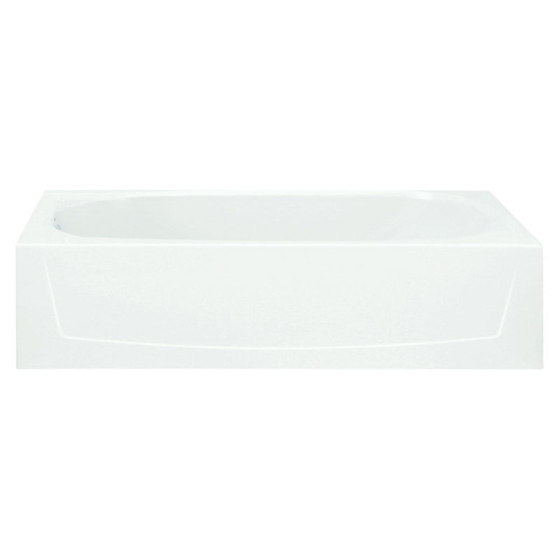 29'' L Alcove Soaking Bathtub, High Gloss Biscuit, Left