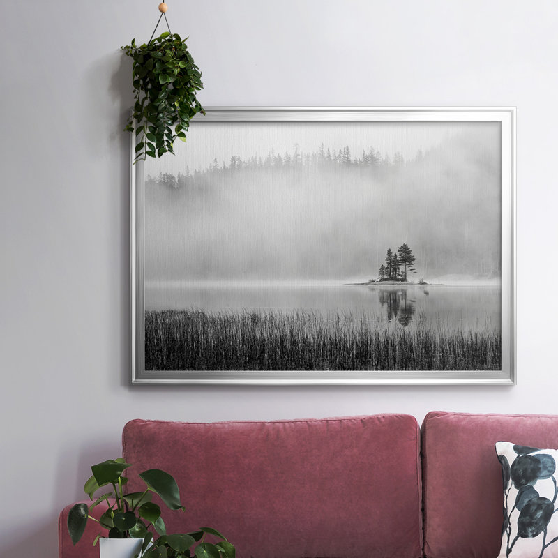 «Island Fog», reproduction sur toile, Argent, H 18 po x l 26 po x P 1,5 po