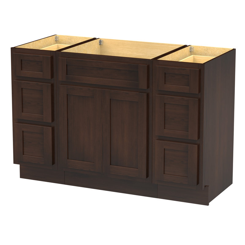48'' Single Bathroom Vanity Base Only, Brown