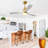 52 Inch Ceiling Fan With Dimmable Led Light 3 Solid Wood Blades Remote Control Reversible DC Motor For Living Room
