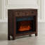 Dwyla Modern Transitional 32" Chevron Electric Fireplace Console TV Stand - Oak