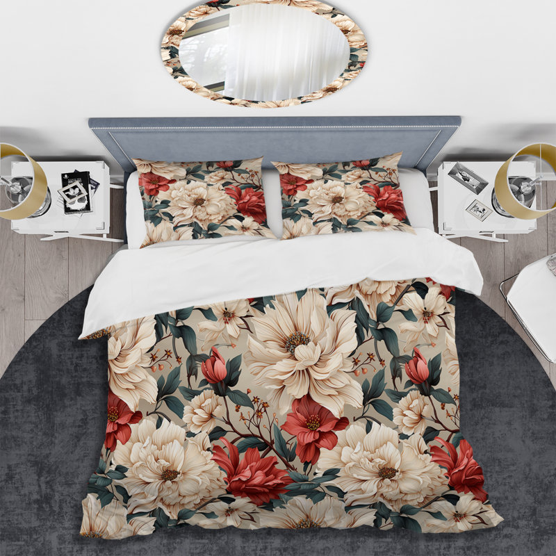 Ensemble de housse de couette Vintage White Boho, Housse de couette pour très grand lit et 2 très