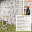 12 - Step Aluminum Folding Extension Ladder