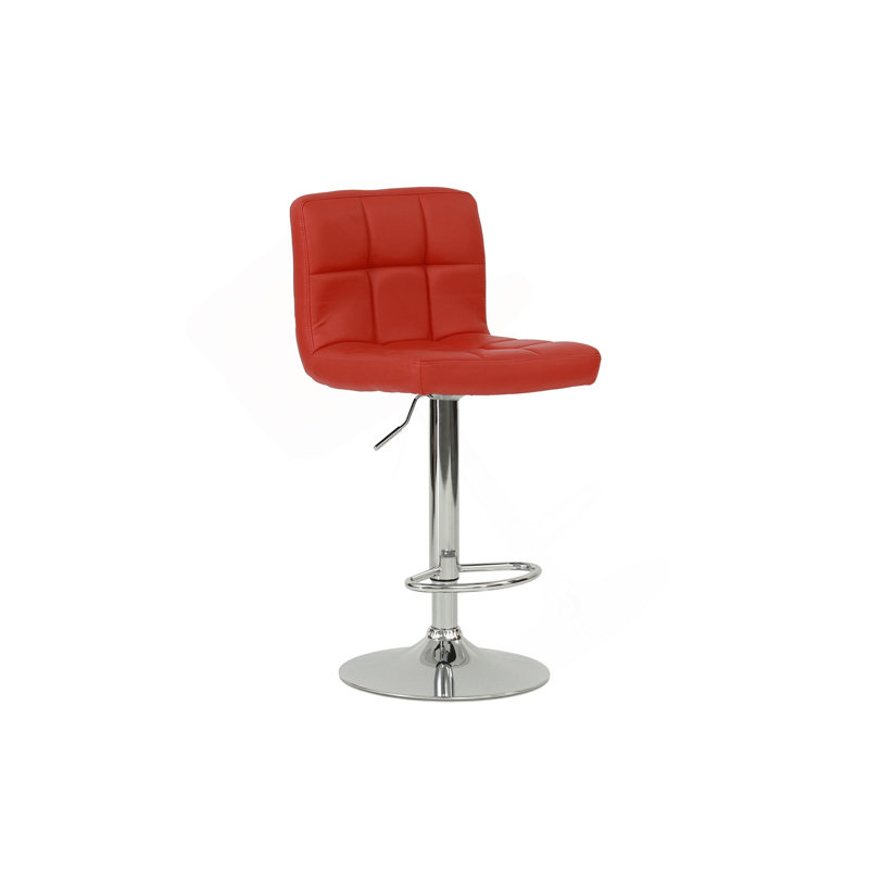 Ensemble de 2 tabourets de bar réglables à hauteur réglable en similicuir sans accoudoirs