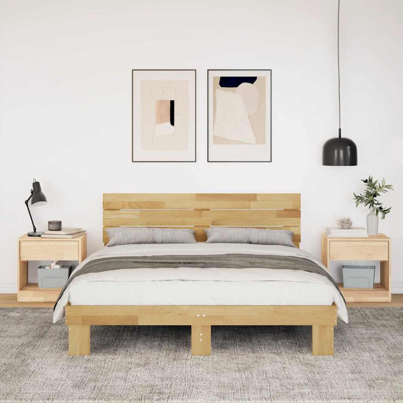 Solid Wood Bed, European Kingsize (160 x 200 cm)