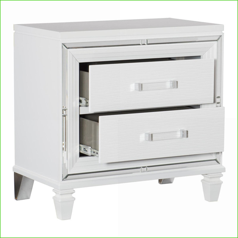 Table de chevet 2 tiroirs Glamour