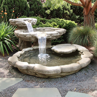 Handcrafted Outdoor Weather Resistant Cascade Fountain