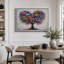 Œuvre d'art graffiti coloré, images de chambre d'enfant, impression sur toile encadrée-131636440-131636445