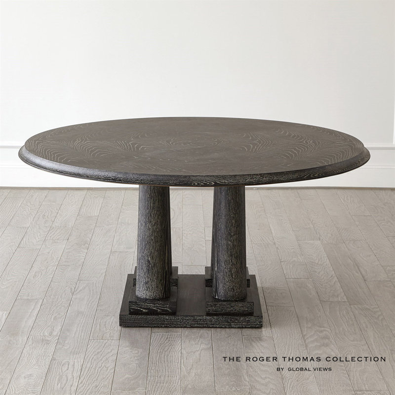 Titian Dining Table-Black Cerused Oak-60" Top