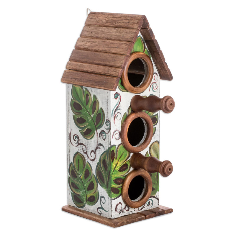 Maison d'oiseaux en bois Millwood Pines fabriquée à la main My Countrys Flora