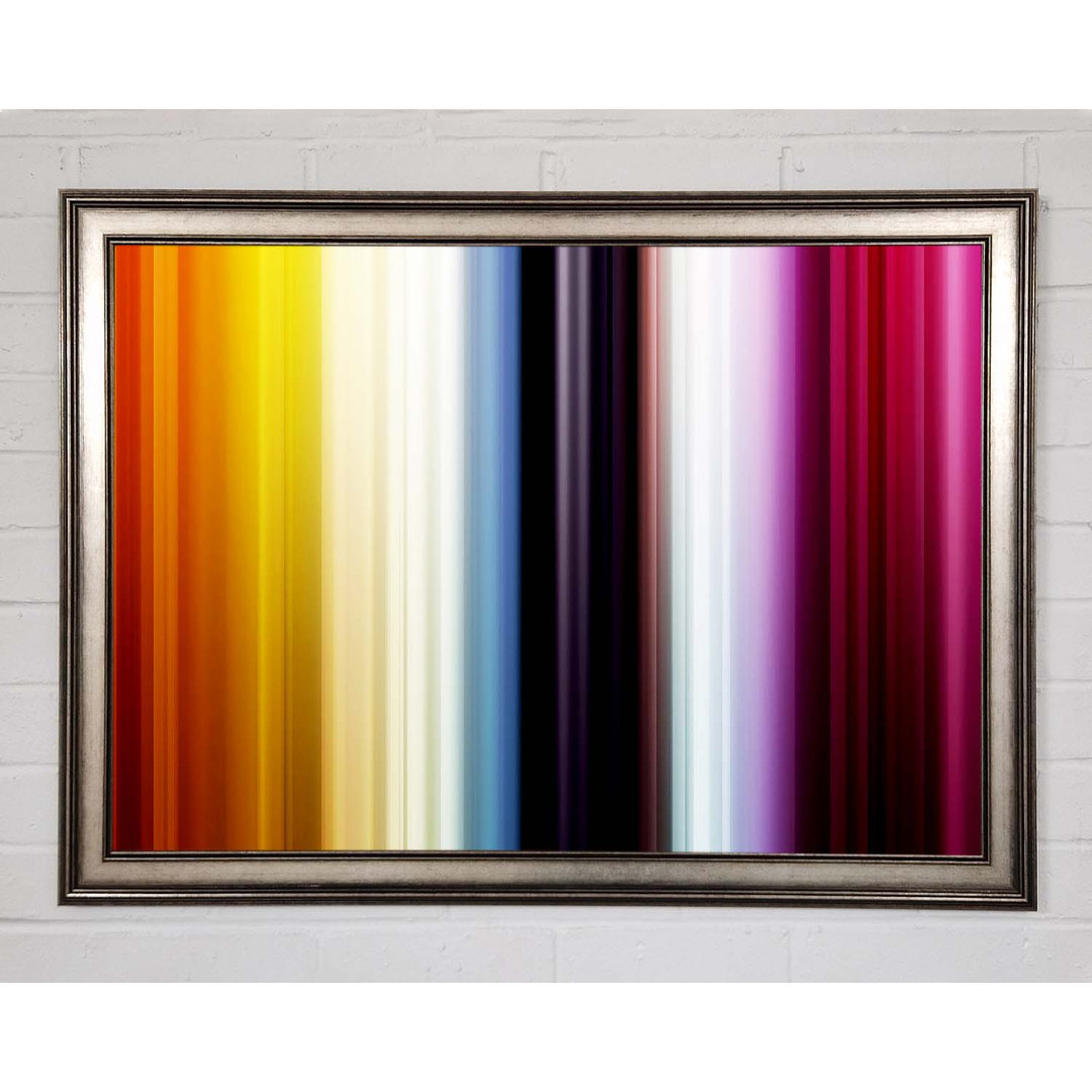 Gerahmtes Leinwandbild Rainbow Stripes