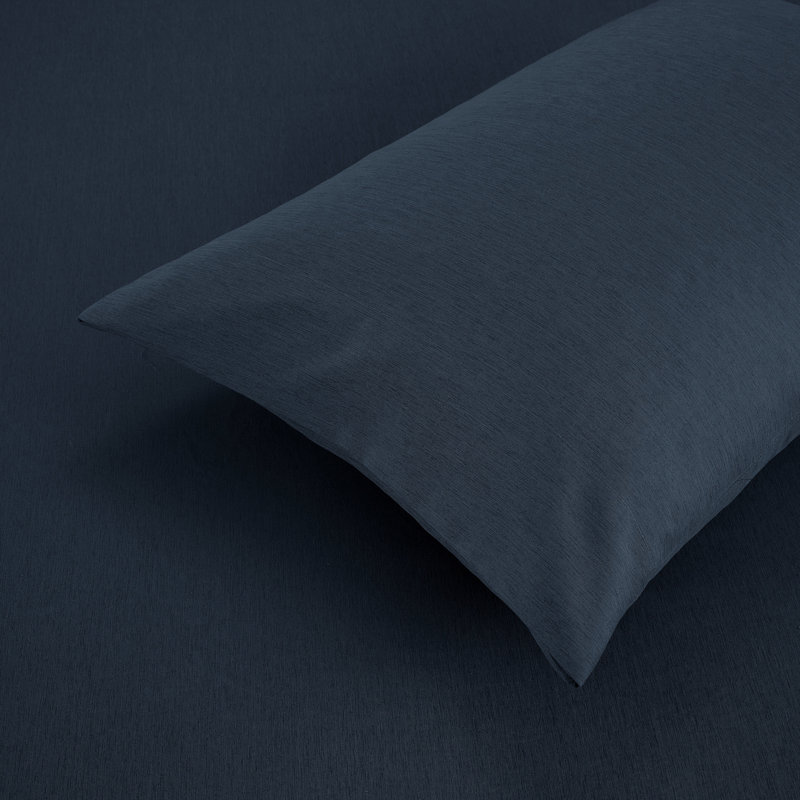 Navy Blue Queen Bamboo Cooling Deep Pocket Sheet Set