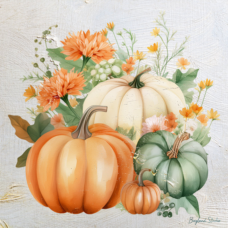 «Season of Thanks», art mural sur toile tendue, H 12 po x l 12 po