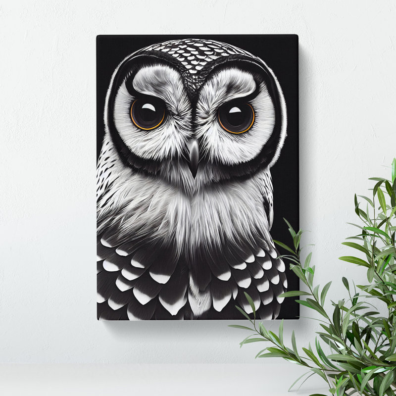 Welcoming Owl - Wrapped Canvas Print, Wrapped Canvas, 50cm H x 35cm W x 3cm D