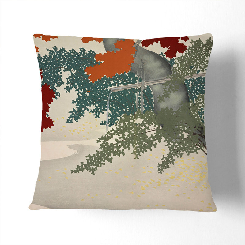 Maple Square Throw Cushion, Black, 40cm H x 40cm W x 15cm D