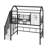 Twin Metal Loft Bed With Roof Design And A Storage Box-772137003