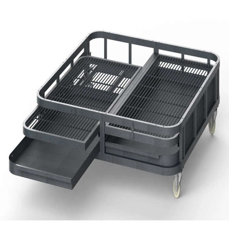 Configurable Ceilean 79" Iron Flat Flight Cage With Add-on Base