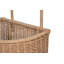Panier en osier avec roulettes, brun foncé