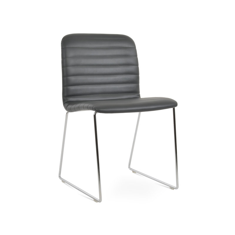 Chaise d'appoint en fil métallique Isa, gris, Chrome