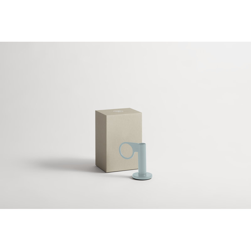 Who Goes There? Candlestick, Putty, 4" H x 4" W