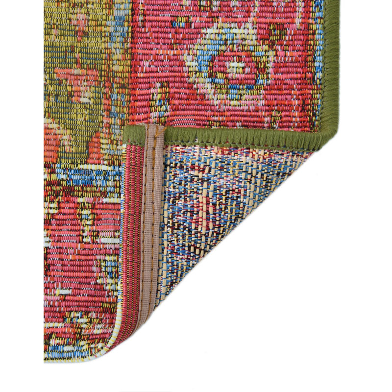 Multi Limon Indoor/Outdoor Traditional Rug, Runner 2' x 4'1"