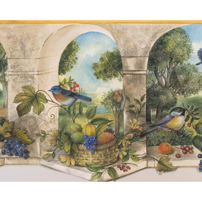 Bordure de papier peint rétro Hummell