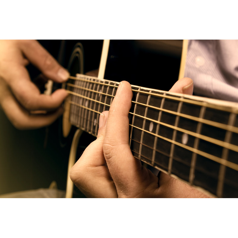 Guitar Player - Wrapped Canvas Print, 51cm H x 76cm W