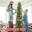 Arbre de Noël mince avec support en métal-117479287-117479283