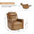 Regazzi Top Grain Leather Swivel Power Recliner-1090504695