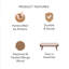 Banc de rangement en bois massif avec siège rembourré Danforth