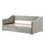 Twin Size Upholstered Daybed With Pop Up Trundle, Grey-563307593