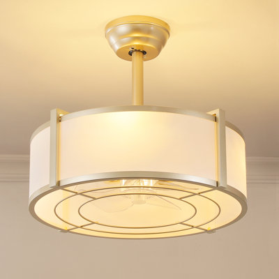 19'' Modern Ceiling Fan With Light Kit And Remote Control