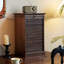 Armoire à bijoux rectangulaire en bois massif noisette-1979996061
